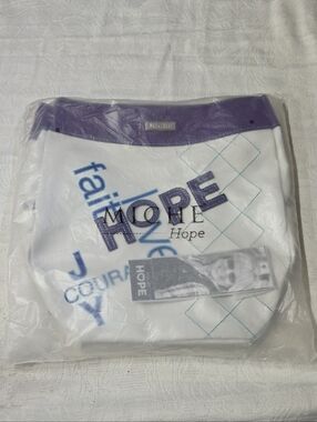 Miche Hope White and Purple Tote Shell